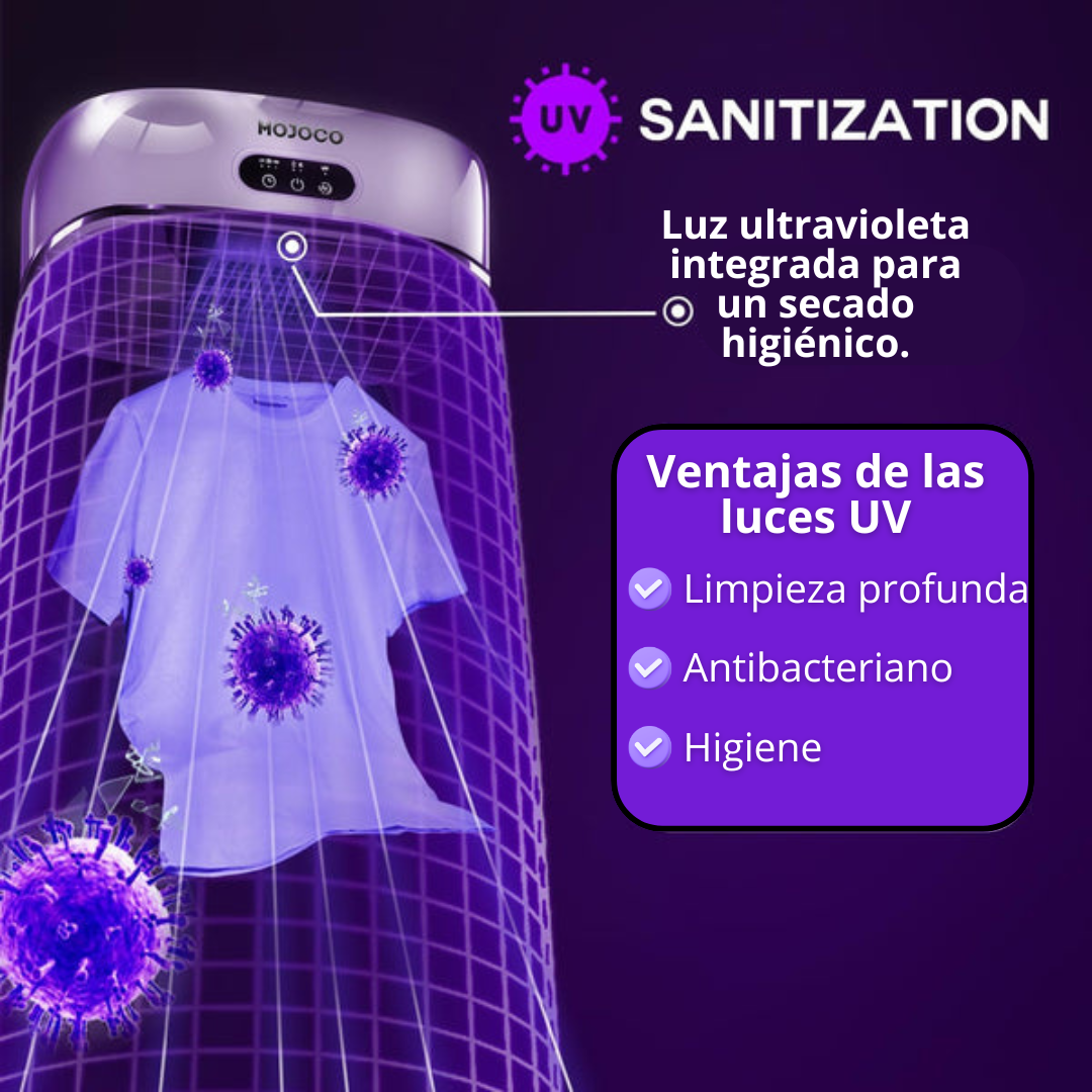 Secadora Portátil 3 en 1: Seca, Esteriliza y Ahorras Espacio