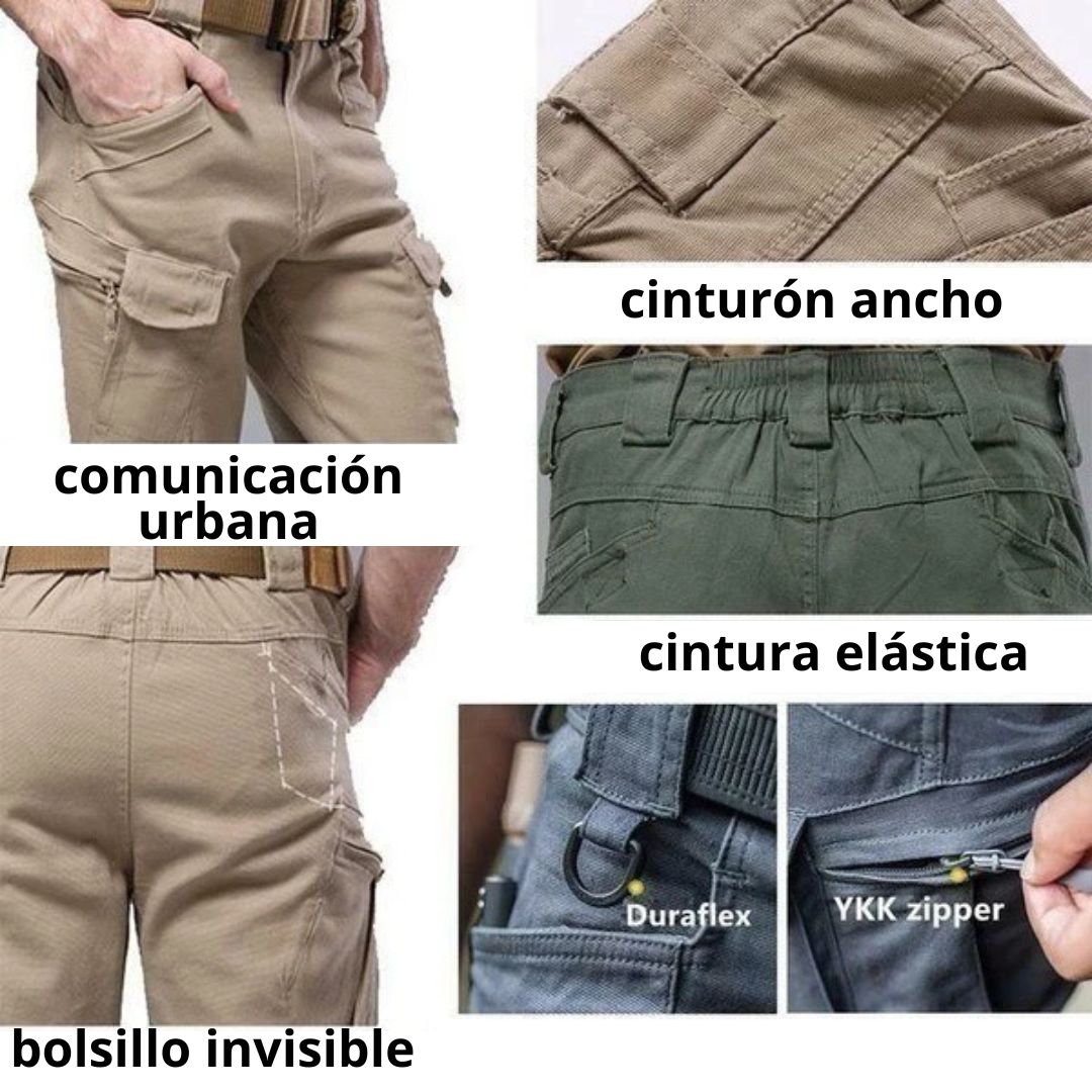 Pantalón Cargo Ultra Resistente + Correa Negra